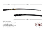 Hand Forged 1045 Carbon Steel Narcissus Katana, Full Tang Sword