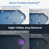 Pondee X5 Cordless Robotic Pool Cleaner, Wall & Waterline Cleaning, Smart Navigation, Smart Precision Docking™, 180Mins Runtime, 4 Cleaning Modes, Pool Vacuum for Inground Pools up to 3,229 sq.ft