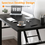 Desk Office Desk 47 inches Folding Table with BIFMA Certification Computer Table Workstation No Install Needed