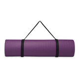 Gaiam Essentials Thick Yoga Mat Fitness & Exercise Mat with Easy-Cinch Carrier Strap, Purple, 72"L X 24"W X 2/5 Inch Thick, 10mm Gaiam
