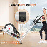 ANCHEER Elliptical Exercise Machine, Elliptical Trainer for Home Gym, Exercise Equipment 500Lbs Max Weight, Ultra-Silent Elliptical Machine, with Pulse Rate Grips & Smooth Resistance Levels
