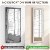 Yumyolk Full Length Mirror with Stand 68"x24" Long Wood Dressing Mirror Full Body Wall Mounted for Bedroom White