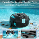 Solar Powered Pool Skimmer, Cordless Pool Cleaner, Robotic Pool Vacuum-H3 Overground Robotic Pool Skimmer Robot with AppSelf-Parking (Button Switch-Update1)