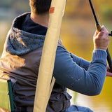 Toddmomy Fishing Rod Bag Portable Storage Case with Adjustable Straps Canvas Fishing Accessory Pouch for Outdoor Angling 55.11In Length