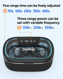 onlikin 35W Ultrasonic Jewelry Cleaner, 45KHz Retainer Cleaner for Jewelry, 5 Timer & 3 Power Modes, Eyeglasses, Rings, Watch Strap, Dentures - 20oz, 304 Stainless Steel Tank, Quiet <38dB (Black)