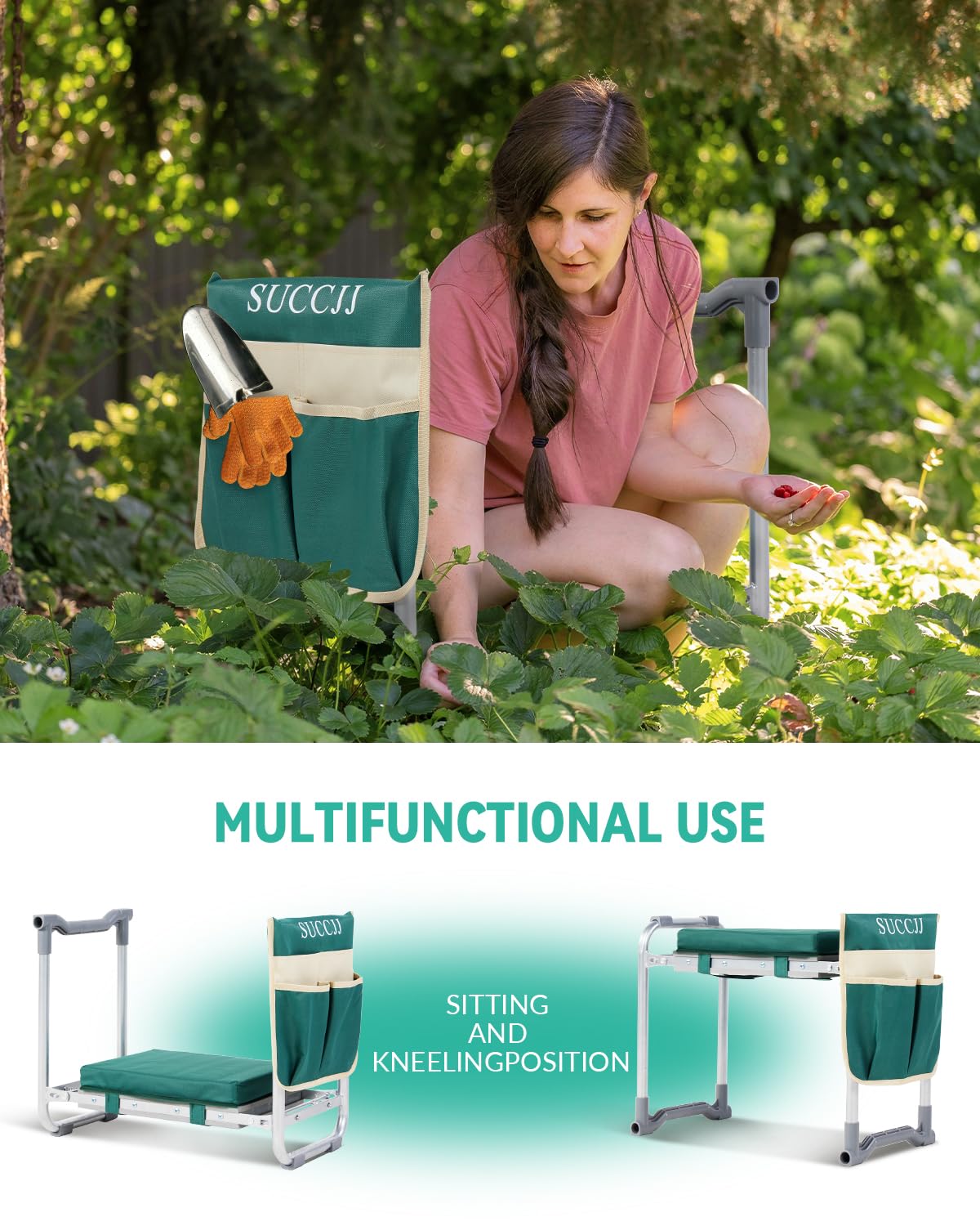 Kneeling Stool Garden Kneeler With Pouch Garden Kneeler And Seat