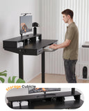 Electric Standing Desk with Keyboard Tray, 63x24 Inches Height Adjustable Stand up Desk with 2 Drawers