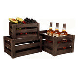 HFYFYXGS Wooden Storage Crates Set of 3 Nesting Wooden Box for Home Decor