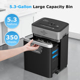 14-Sheet Paper Shredder for Home Office, Heavy Duty Cross Cut Shredder with 5.3 Gal Pullout Bin