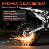 SYX MOTO K1 125cc Dirt Bike Teens 12+ Yrs 4-stroke Gas-powered Dirt Bike Off-road Motorcycle Kick Start 4-speed Manual Transmission, Big Size 17"/14" Tires, Up To 50mph (Blue)