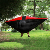 AFPSDLFJDLS Outdoor Two Person Camping Hammock Portable with Tree Straps Light Parachute Cloth Nylon