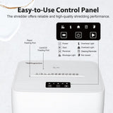Low Noise 42dB Paper Shredder for Home, 15-Sheet Cross Cut, 30-min Runtime, CD/Credit Card Office Shredder