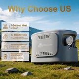 ROCKRAY Portable Propane Water Heater for Camping, Instant Hot Water Heater with 5200mAh Battery,Max 180 Mins Runtime, Outdoor Shower for RV, Cleaning & Pet Washing