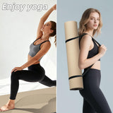 Large Yoga Mat 76"x 40"x10mm (2/5 inch) – Extra Thick & Wide, TPE Fitness Mat, Printed Non-Slip Exercise Mat with Carrying Strap (beige/black)