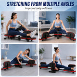 39"x15"x16.5" Split Leg Stretcher, 240° Adjustable Flexibility Trainer, Foldable Leg Stretch Machine, EPP Memory Foam, Carbon Steel Frame, 560lbs Capacity, Splits Yoga Ballet Home Training (Black Red)