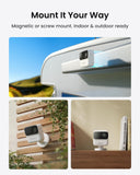 REOLINK Argus MagiCam + Video Doorbell PoE, Security Cameras Wireless Outdoor, AI Person Detection, Magnetic Mount, 9-Month Battery Life, 1080p Night Vision Indoor Camera, Dual-Band 2.4/5GHz WiFi
