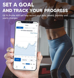 GE Smart Scale for Body Weight: 8-Electrode Digital Bathroom Scale for Weight Fat BMI Muscle Mass Full Body Composition Analyzer 50 Measurements Bluetooth Highly Accurate Weighing Machine 400lb Black