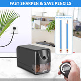 AFMAT 6 Holes Electric Pencil Sharpener and Heavy Duty Electric Pencil Sharpener for 6-11mm Pencils