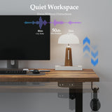 55 Inch Large Electric Standing Desk, Height Adjustable Office Desk