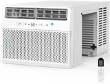 COWSAR 12000 BTU U-Shaped Window Air Conditioner, Saddle Mount Window AC Unit for Large Room, Cools Up to 550 Sq.Ft, 3-in-1 Cool/Dehumidifier/Fan, 24H Timer, Quiet Energy Saving AC, Easy Install