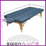 Saloniture Portable Physical Therapy Massage Table - Low to Ground Stretching Treatment Mat Platform - Blue