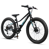 Glerc Mars 24 Inch Fat Tire Kids Mountain Bike for Boys 9-15 Years Old