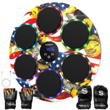 Music Boxing Machine with Boxing Gloves - Wall Mounted Punching Machine for Adults & Kids, 9-Speed Punch Game, Wall Boxing Punching Pad, Upgrade Gifts for Boys Age 6+ (US)
