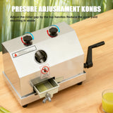 Sushangmao Manual Sugar Cane Press Juicer, Manual Sugarcane Juicer, 2.4inch Large Feeding Chute, 110lbs/H High Output Sugarcane Juicer, 3 Stainless Steel Rollers, for Home/Commercial Use