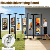 Outdoor Folding Easel Stand for Painting Exhibitions, Movable Collapsible Display Rack for Posters & Photography
