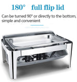 USZWBY Chafing Dish, Electric Food Warmer Chafer Chafing Dish, Commercial Rectangular Buffet Servers and Warmers - Keep Food Being Fresh and Delicious - 9L F(C)