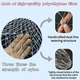 Tacklurenet Foldable Pier Fishing Net - Bridge and Drop Net for Big Fish With Dual-Line Reinforced Fiber, Bold Soft Steel Hoops, Black