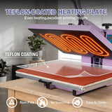 Heat Press Machine, Commercial Grade Manual T Shirt Press Machine with Slide-Out Base, Fast Heating