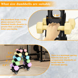 Dumbbell Rack 5 Tier with Wheels(Dumbbells not included),A-Frame Metal Dumbbell Holder with Handle,Multilevel Weight Storage for Dumbbells,Tree Shape Compact Weight Rack/Holder,Perfect for Home Gym ZHSX