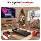RHYTHM FUN Treadmill with Incline, Walking Pad with Handle Bar,300lbs Walking Pad with APP, Portable Folding Walking Treadmills for Home/Office with Low Noise