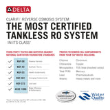 Delta Faucet Clarifi Under Sink Reverse Osmosis Water Filter System with Gold Contemporary Beverage Dispenser Faucet