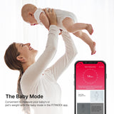 FITINDEX Scale with BMI, Body Fat, Muscle Mass, Smart Scale for Body Weight, Bluetooth, Digital, Sync with App, User Health Equipment