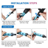 Carehofu Ergonomic Forearm Crutches Spring Assist Crutches for Adults,Comfortable and Height Adjustable Arm Crutches Forearm with Anti-Slip Base,Walking Crutches with Cuffs, Not a Pair (Blue)