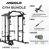 Mikolo Power Cage, Power Rack with Cable Crossover System