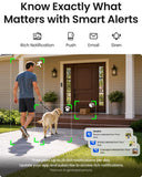 REOLINK Battery Video Doorbell (2nd Gen) 2K Wireless Camera, 2.4/5GHz WiFi