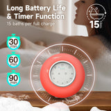 Gsou Shower Speaker Bluetooth Waterproof with 5 White Noise Sounds & 4 LED Light Modes | Portable Speaker for Bathtub, IPX6 Waterproof, Smart Bath Timer, Relaxation Spa Gifts for Women Men