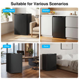 Kismile 4.41Cu.Ft Fridge with Freezer Compact Refrigerator Single Door Mini Fridge Adjustable Thermostat, Energy Saving (Black)