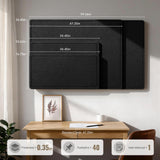 Large Bulletin Board, 48 X 35 Inches Felt Cork Board with 40 Pushpins, Foldable Felt Notice Pin Board Photo Display Board with Self-Adhesive Tape for Office Home School (Black, 48x35 inch)