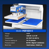 MechMaxx 16x24 Inch Commercial Pneumatic Dual Platen Heat Press