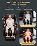 4D Massage Chairs Full Body,Zero Gravity SL-Track Shiatsu Massage Chair Recliner,Core Heating,20 Massage Techniques,Deep Yoga Stretch,Foot Rollers, Ai Voice,Touch Screen,Wireless Charging