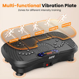 AXV Vibration Plate Fitness Platform Exercise Machine Vibrating Shaking Full Body Shaker Workout Vibrate Stand Shake Board Sport for Weight Loss Fat Burner for Gym Home Office