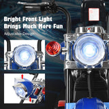 Costzon Kids Motorcycle, 6V Battery Powered Ride on Chopper Motorcycle w/Horn, Headlight, 3-Wheel Stable Ride on Toys, Electric Toddler Motorcycle for Kids, Gift for Boys Girls (Blue)
