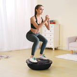 VEVOR 26-inch Half Exercise Ball Trainer, 1500 lbs Capacity Balance Ball, Includes Resistance Bands and Pump, Ideal for Full Body Workouts, Yoga, and Strength Training at Home Gym, Black