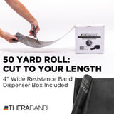 THERABAND Resistance Band, Black, Special Heavy, 50-Yard Roll, Latex, Elastic Band for Exercise, Physical Therapy, Yoga, Pilates, Stretching, Home Workouts, Cut-to-Length, Color-Coded Levels