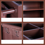 This Commercial Housekeeping Janitorial Cart with Wheels Bag for Commercial Facility/Hotel/Stadium/School/Office Brown