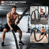 Brobantle Battle Rope 1.5 Inch Diameter,50FT Exercise Workout Ropes for Home Gym Heavy Weighted Training Rope for Working Out